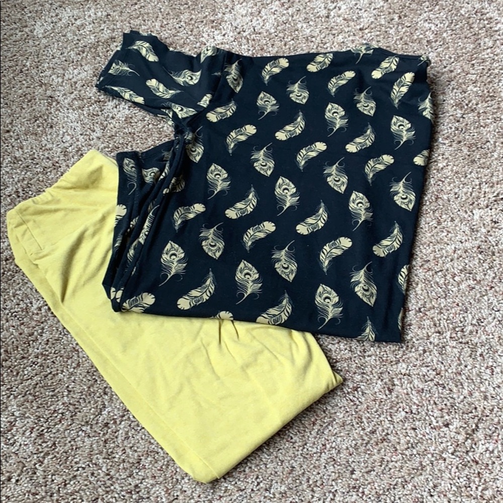 2 pieces LuLaRoe outfit - dress and leggings